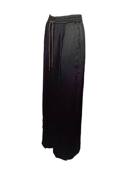 5240029 High Waist Draw String Pants *Black