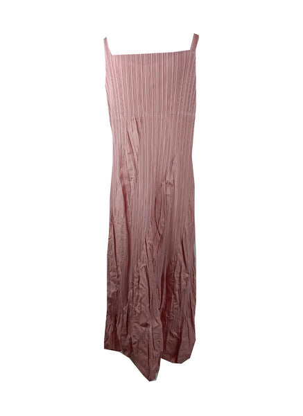 6230020 Ajustable Strap Pleated Dress *Pink