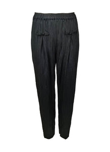 6230025 Mandarin Button Pleats Pants * Black *Last Piece