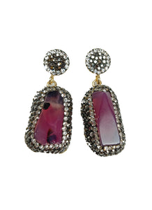 7230058 Natural Stone Earring *Purple