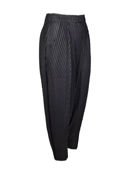 7240024 High Waist Loose Pleated Pants *Black