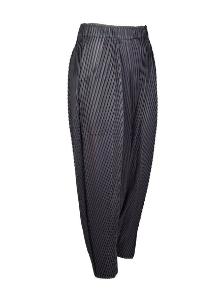 7240024 High Waist Loose Pleated Pants *Dark Grey