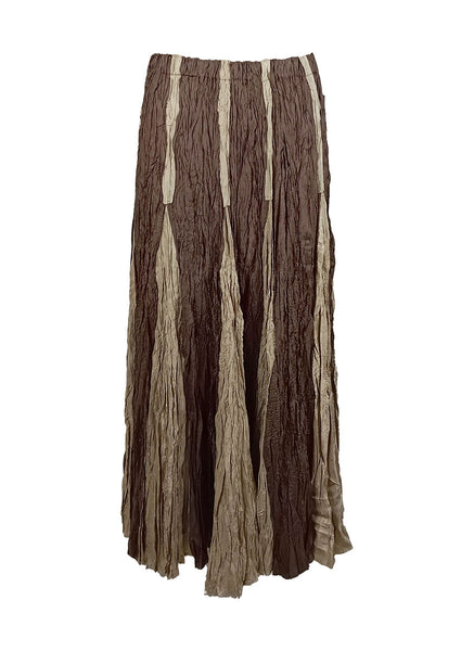 8240011 Irregular Pleated Printed Long Skirt *Last Piece