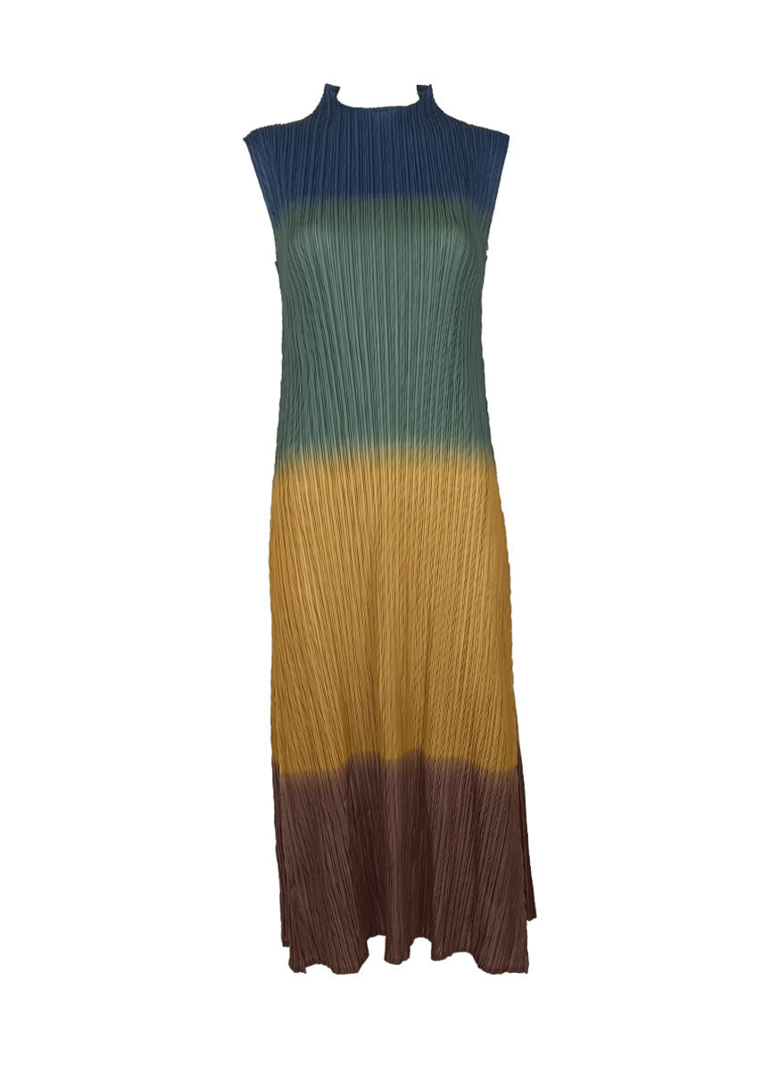 8240051 Tie Dye Pleated Dress *Preorder