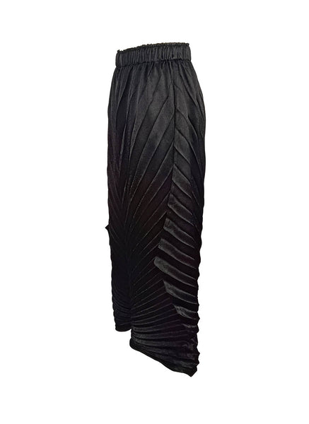 9240003 Irregular Pleated Pants *Black