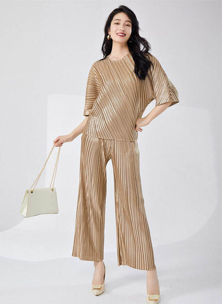 9240008 Pleated Top & Pants Set *Preorder