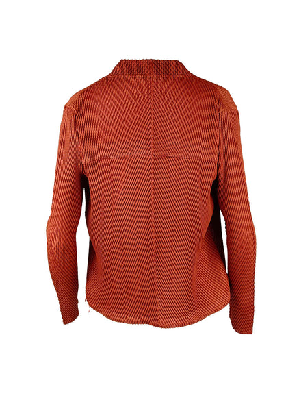 9240035 Zipper Pleats Jacket *Orange