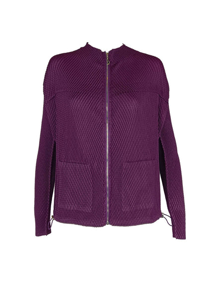 9240035 Zipper Pleats Jacket *Violet *Backorder