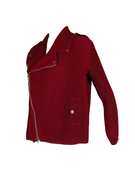 9240036 Pleated Bike Jacket *Wine Red