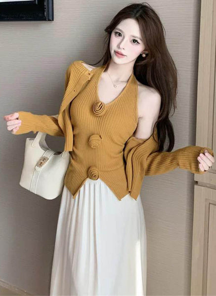 9240041 Knitted 2 Piece Set *Yellow