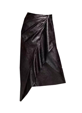 D230009 Faux Leather Skirt *Last Piece