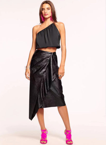 D230009 Faux Leather Skirt