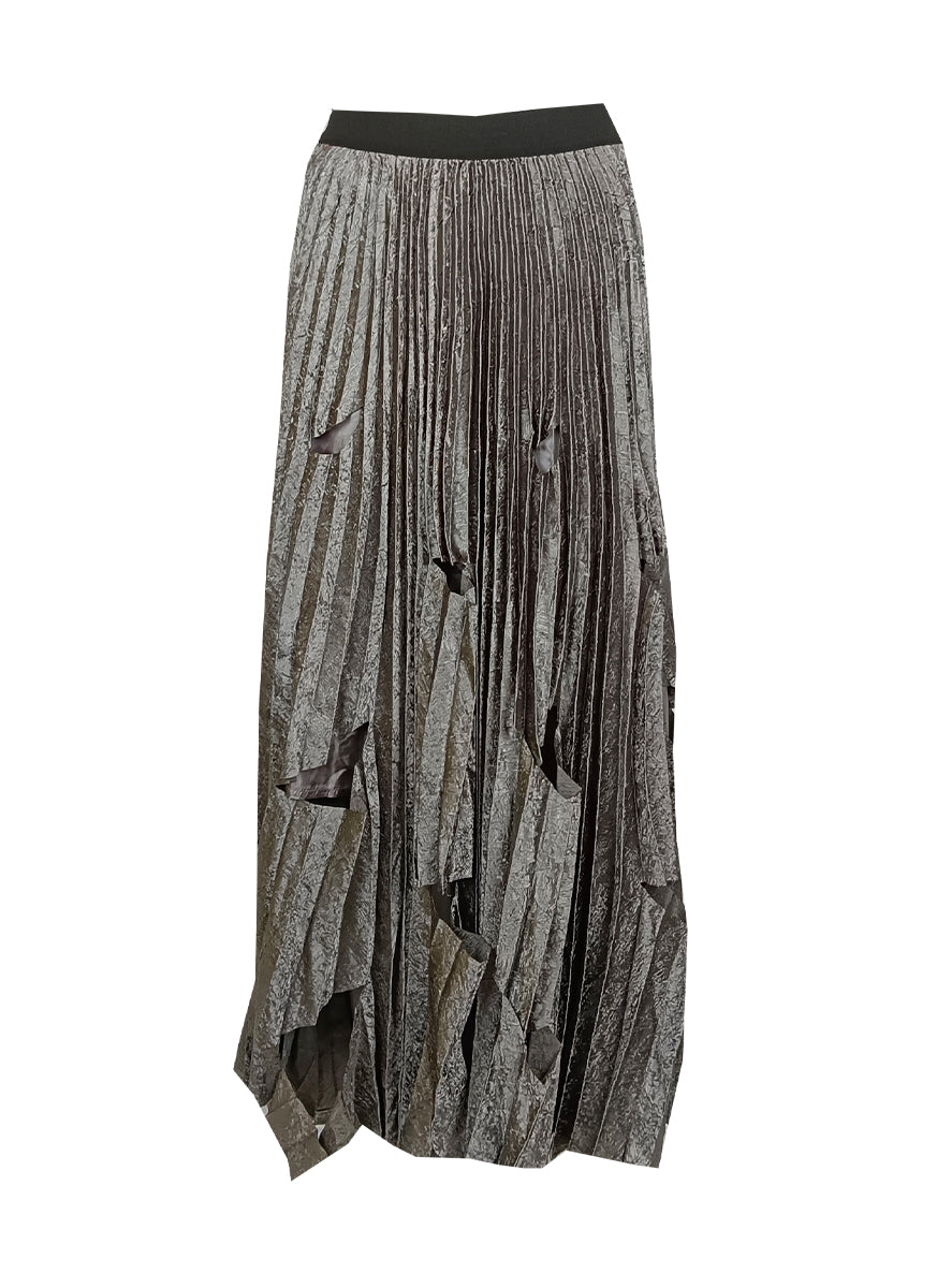 D230017 Wrinkled Pleated Skirt