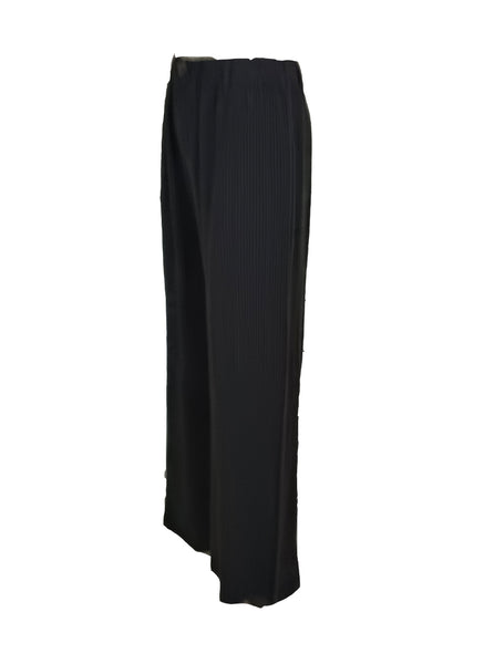 D230024 Wide Leg Pleated Pants *Black