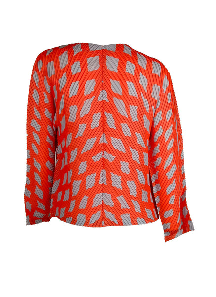 D240004 Long Sleeve Pleated Cardigan Shawl *Orange