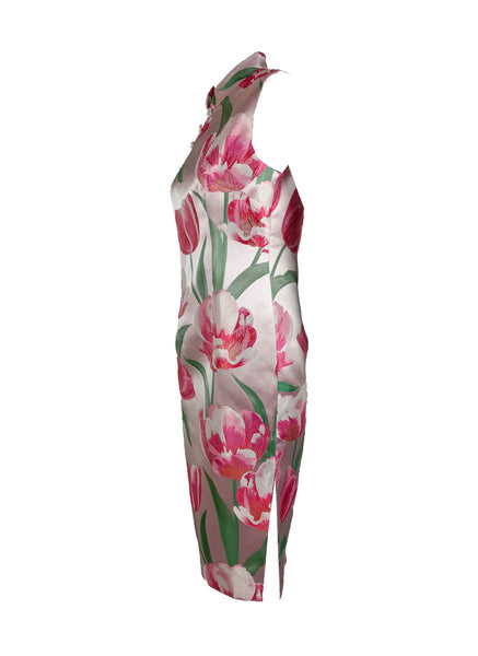 D240015 Floral Embroidery Cheongsam