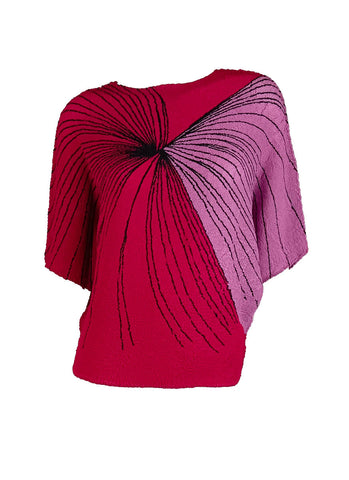 D240017 Contrast Color Pleated Top *Last Piece