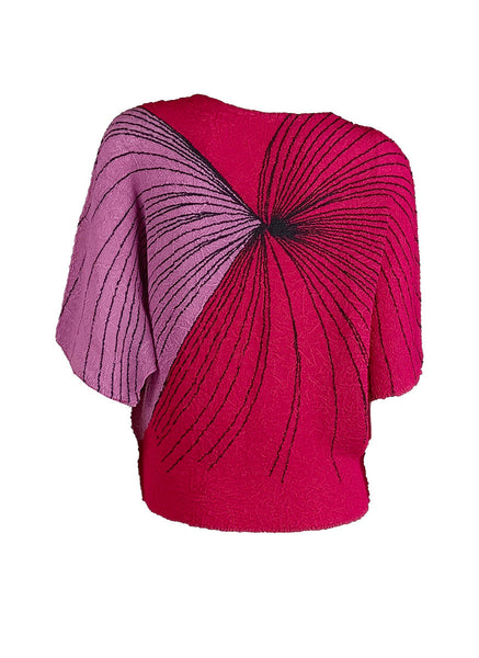 D240017 Contrast Color Pleated Top *Last Piece