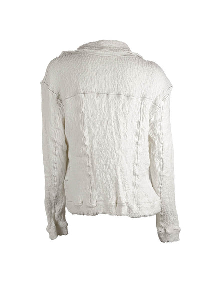 D240026 Bubble Pleated Shirt Jacket *White