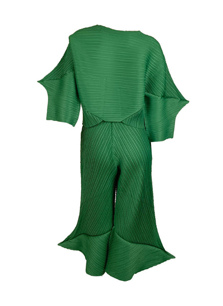 D240028 Special-Shaped Pleats Top & Pants Set *Green