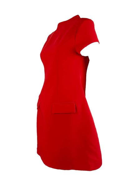 D240031 Elegant Short-Sleeved Dress *Red