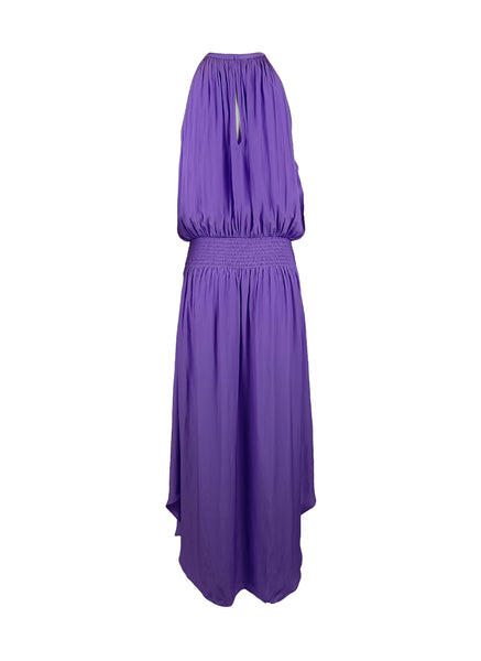 7230012 Gold Studs Embroiderd Dress *Purple