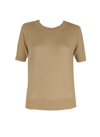 4240005 Pearl Knitted Top *Beige