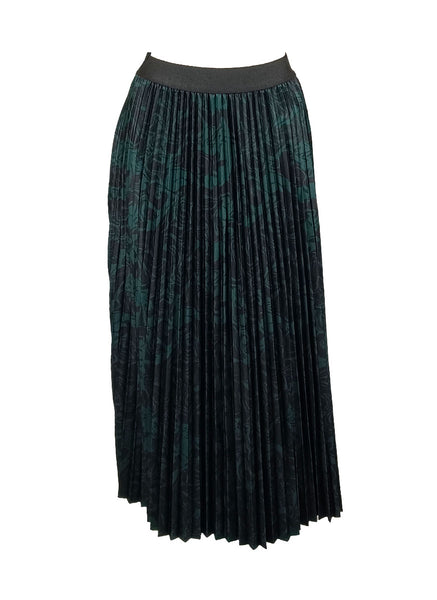 N240015 Printed Pleated Long Skirt *Last Piece