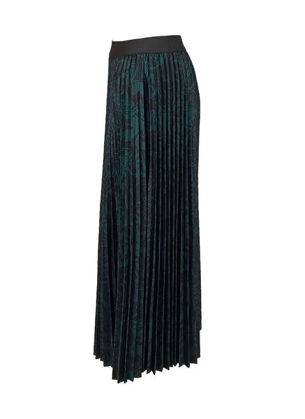 N240015 Printed Pleated Long Skirt *Last Piece