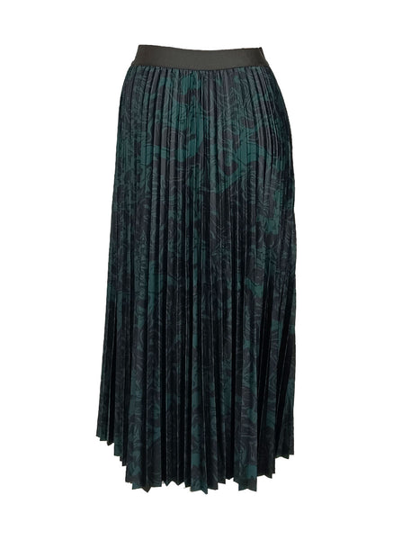 N240015 Printed Pleated Long Skirt *Last Piece