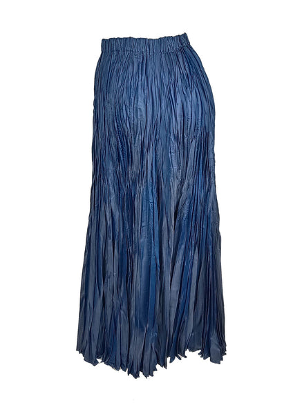 N240017 Irregular Pleated Printed Long Skirt *Last Piece