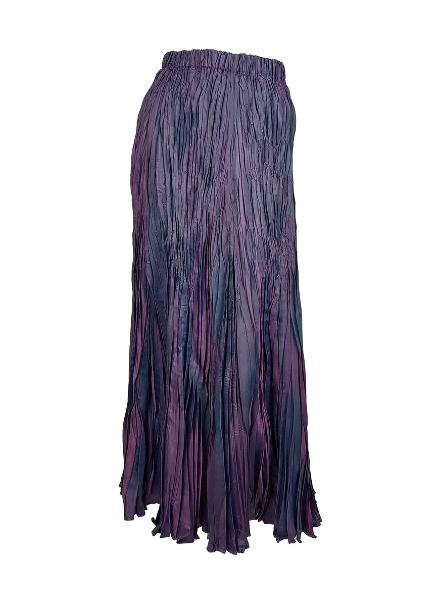 N240017 Irregular Pleated Printed Long Skirt *Last Piece