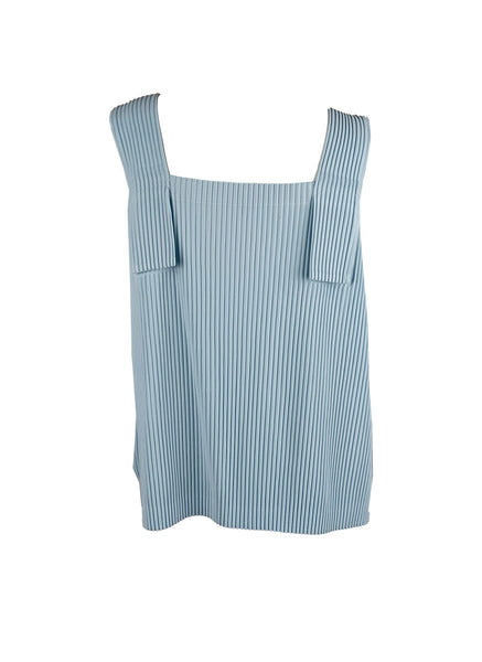 N240023 Square Neck Adjustable Straps Top *Blue