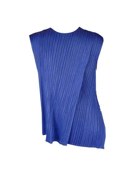 N240025 Sleeveless Pleated Vest Top *Purple