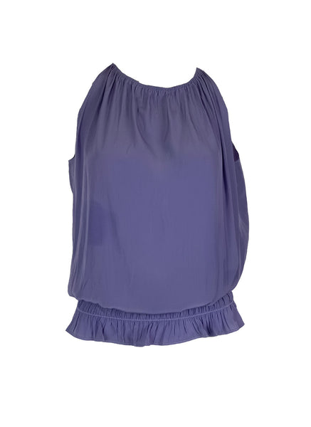 O180027 Gathered Waist Front & Back Top *Violet