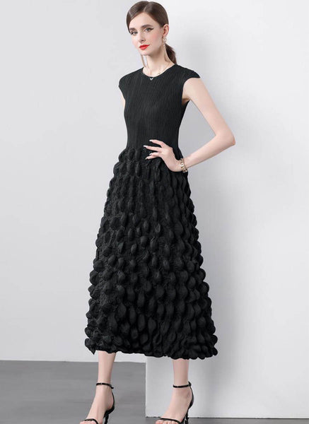 O240002 Bubble Pleated Dress *Last Piece