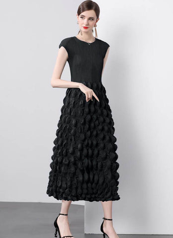 O240002 Bubble Pleated Dress *Last Piece