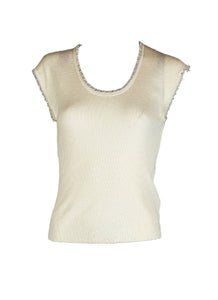 O240033 Round Neck Knitted Sleeveless Top