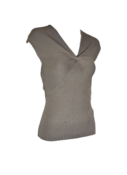 O240036 V-Neck Knitted Sleeveless Top *Last Piece