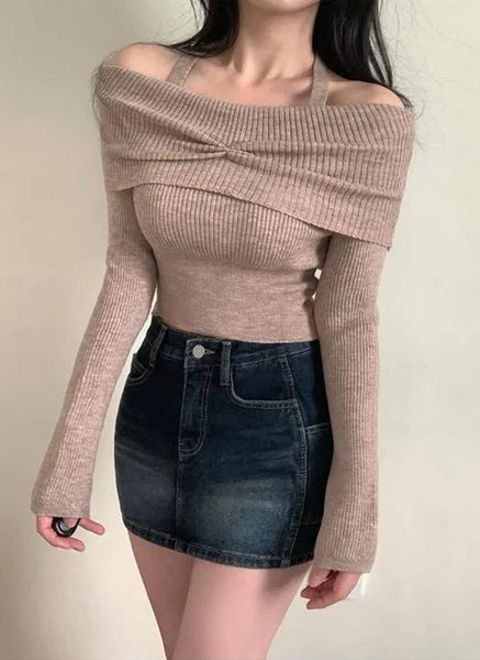 O240039 Knitted Long Sleeve Top *Last Piece