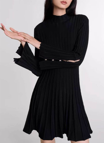 O240041 Long Sleeve Knitted Dress *Last Piece