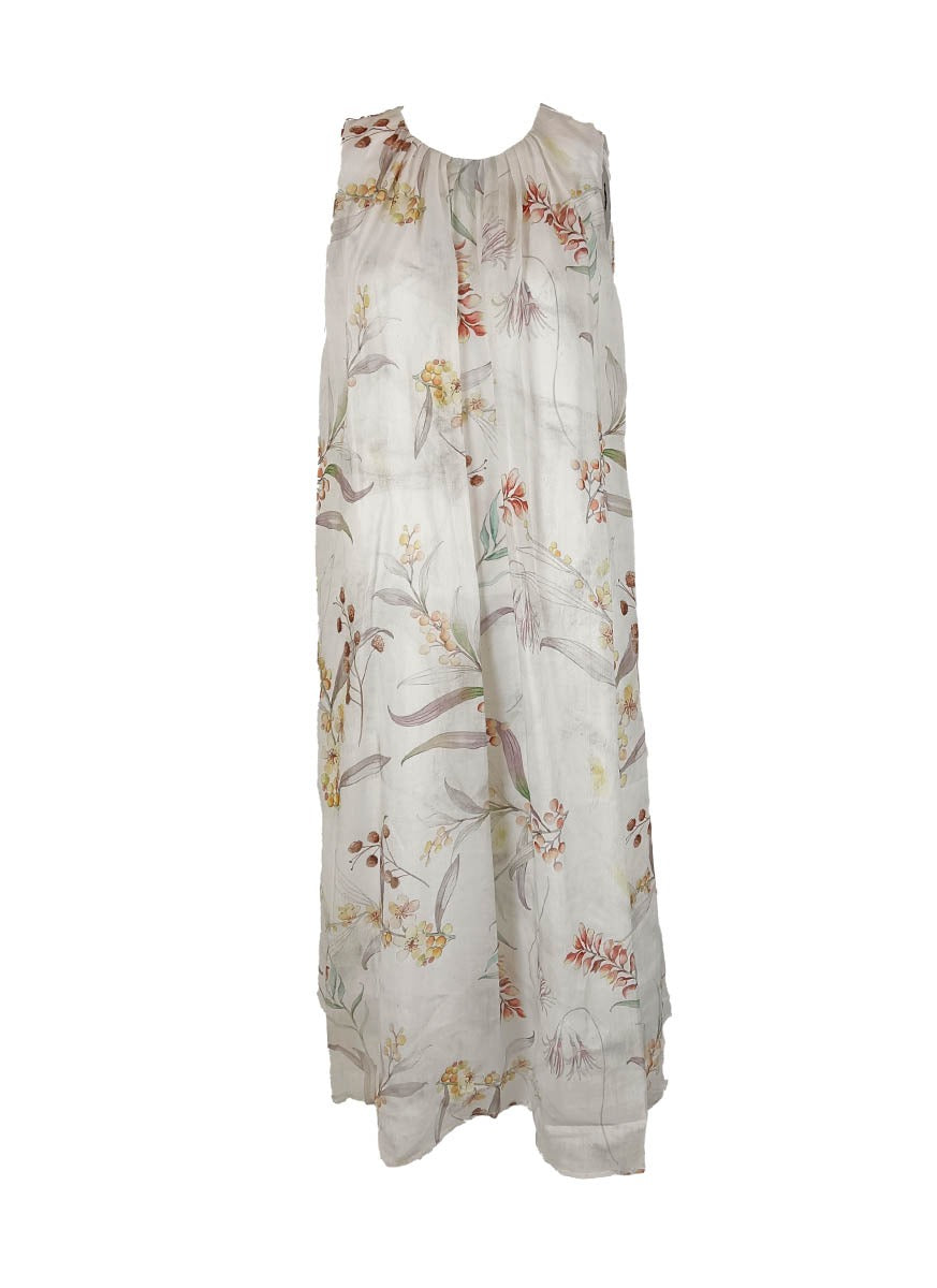 9240017 Floral Printed Sleeveless Dress