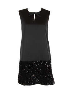 9240020 Sequined Sleeveless Mini Dress *Black