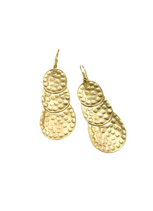 2230005 Layered Honeycomb Round Earrings *Last Piece