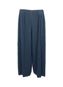 2230068 Wide Leg Pleats Pants *Blue