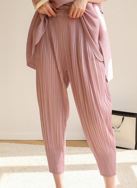 3190069 Pleats Jogger Pants *Pink *Last Piece