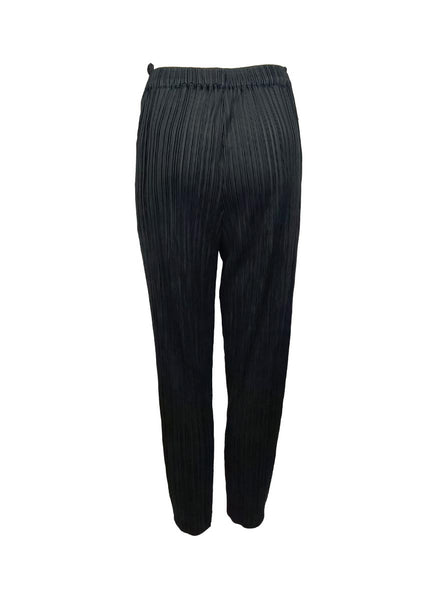 3230076 Reversed Waist Pleats Pants *Black *Backorder