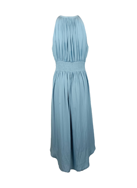 7200002 Studs Asymmetrical Dress *Light Blue
