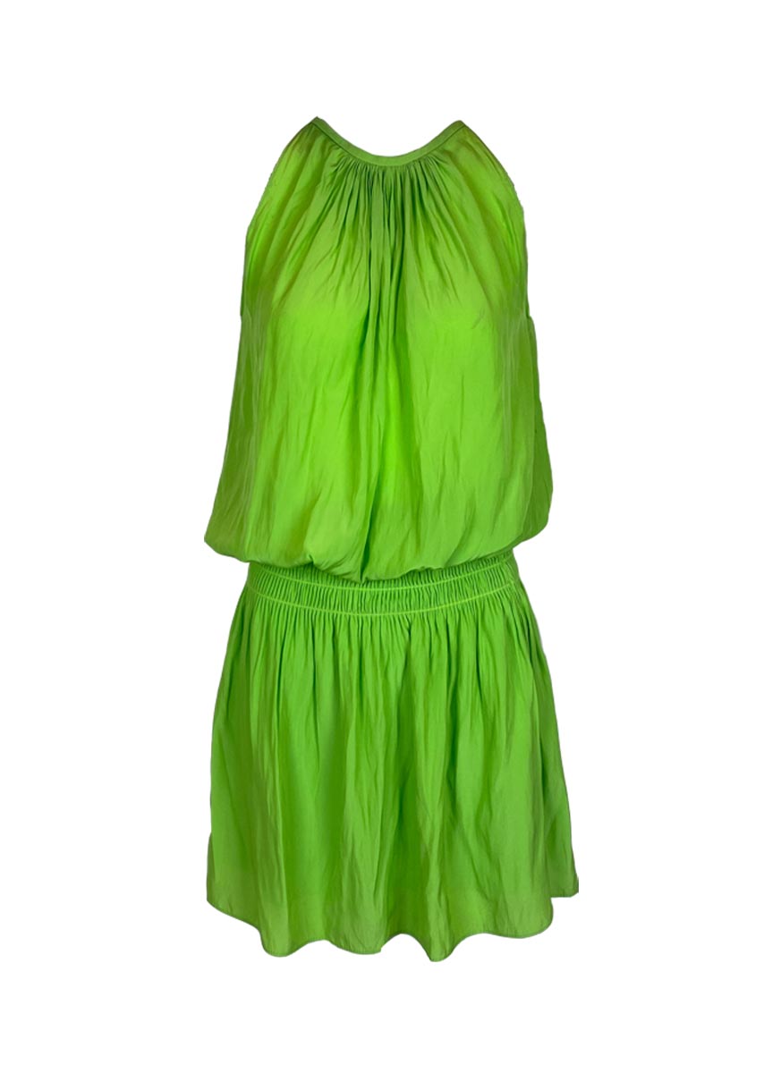 N180060 Elastic Waist Dress *Lime Green *Last Piece