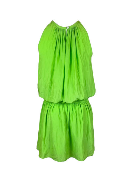 N180060 Elastic Waist Dress *Lime Green